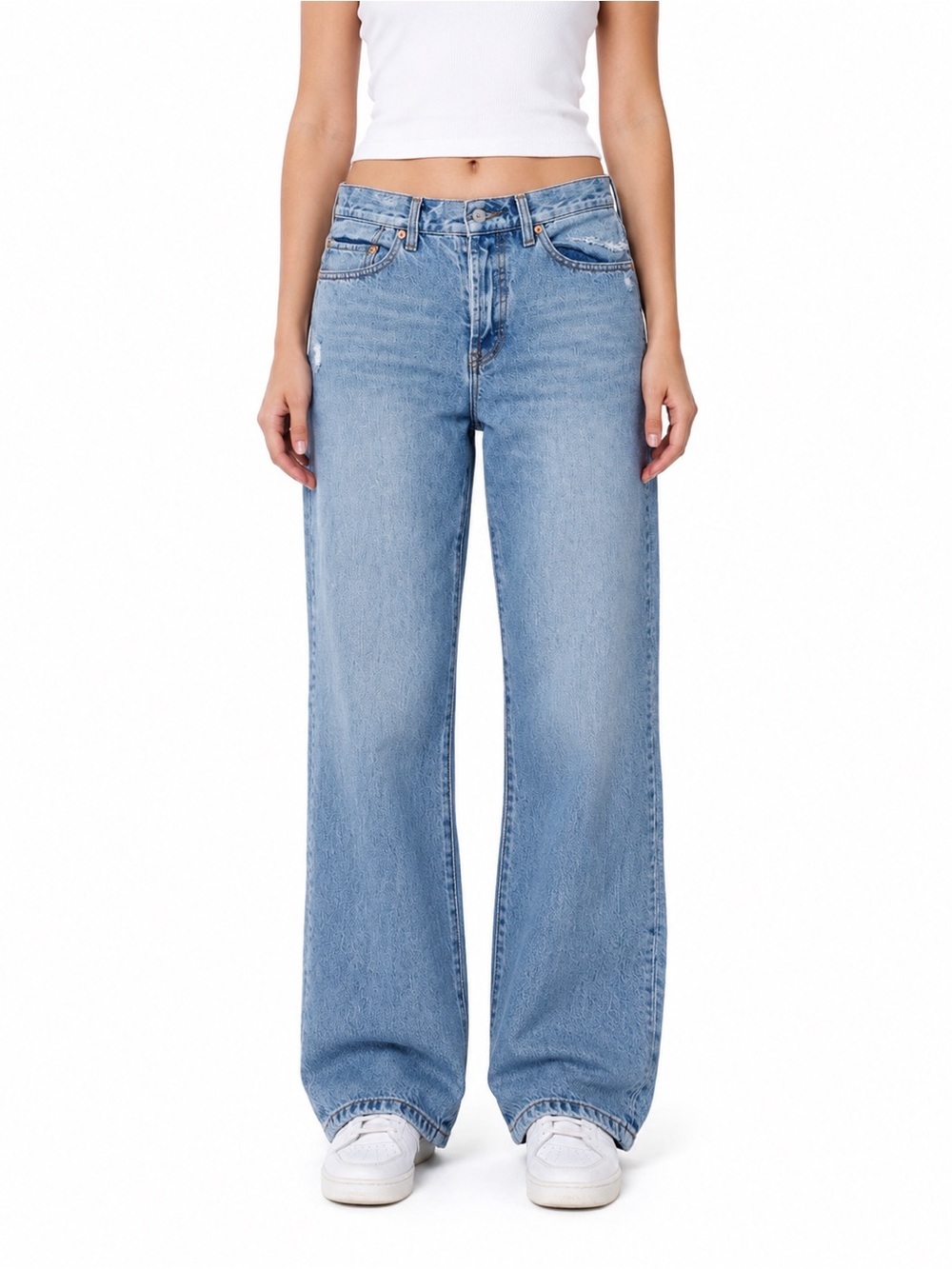 Free People We The Free Button Fly Straight Leg Jeans Women’s 28 Light Wash